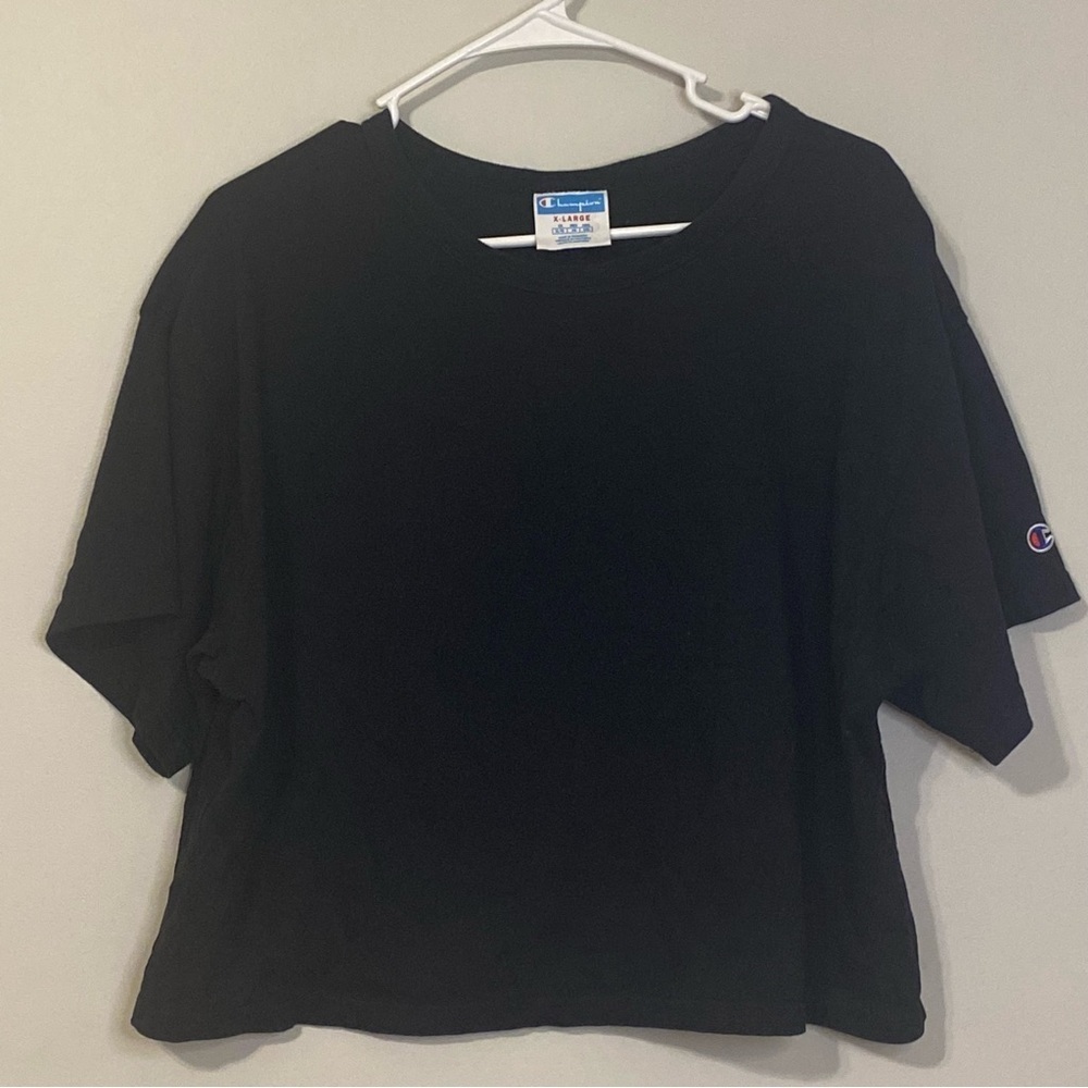 Champion Black Crop Top